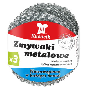 Мочалка металлическая "Kuchik" 3 шт в пач