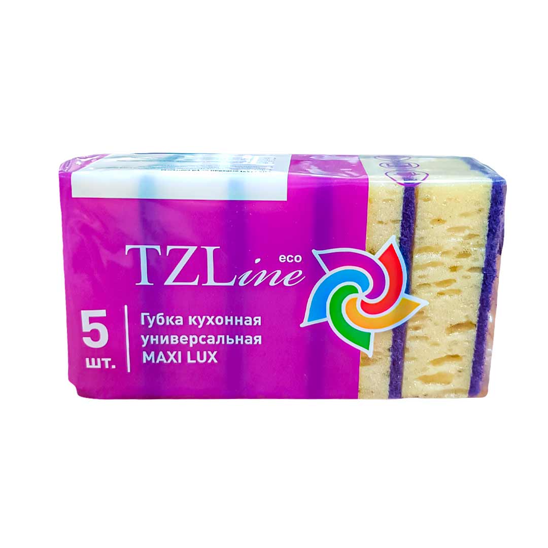 *Губки для посуды TZLine универсальные MAXI LUX 5 шт