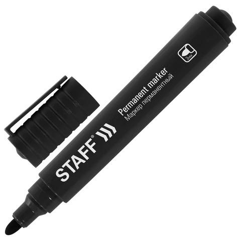 Маркер "STAFF", ЧЕРНЫЙ, 3 мм, 12шт/пач