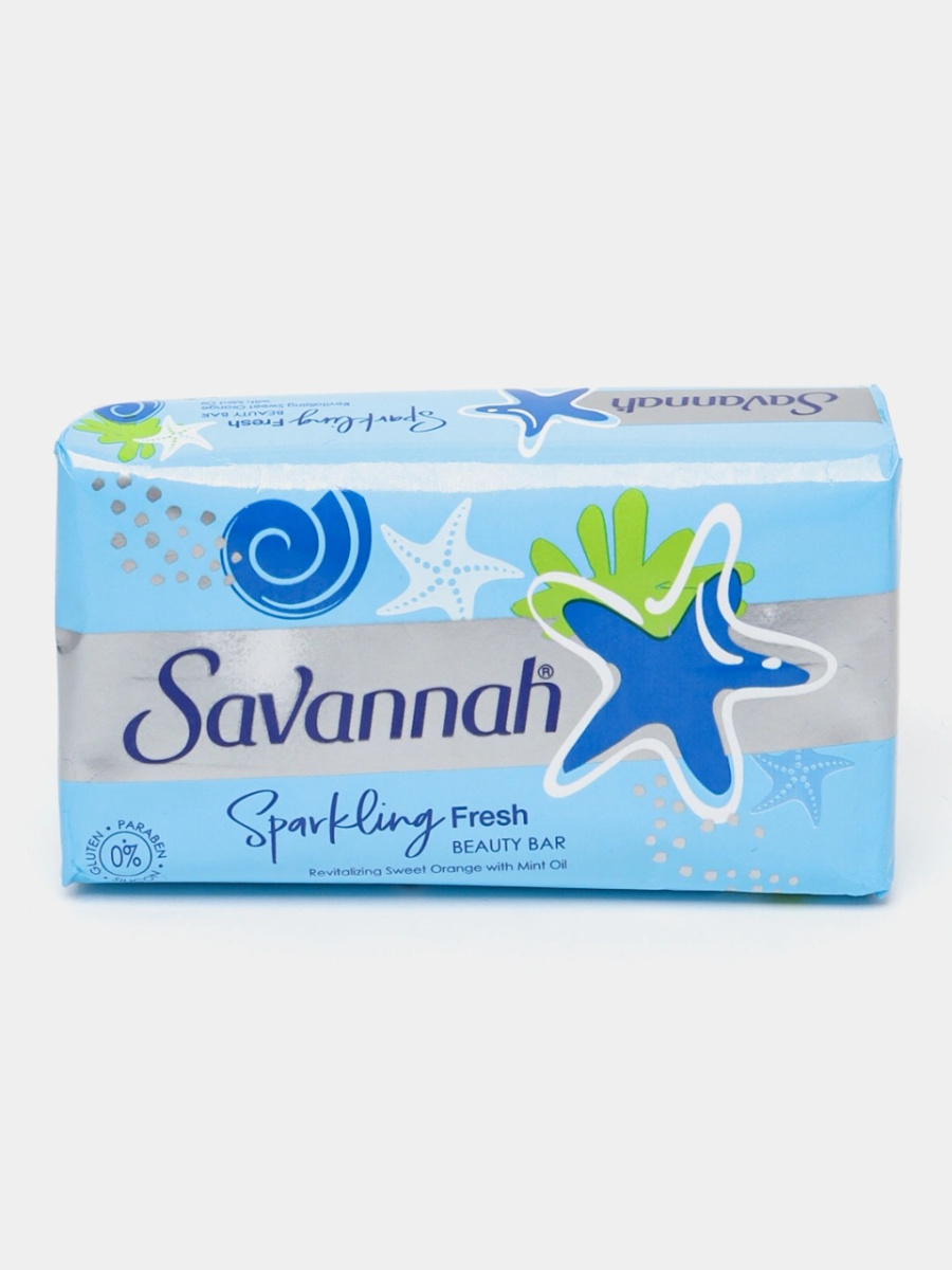 Мыло Savannah Sparkling fresh, голубое 100 гр