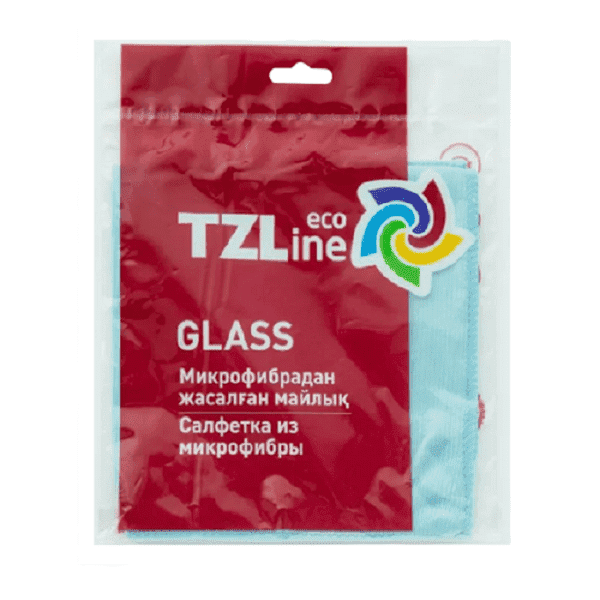 *Тряпка из микрофибры TZLine GLASS для стекла ГОЛУБАЯ (35*35см)