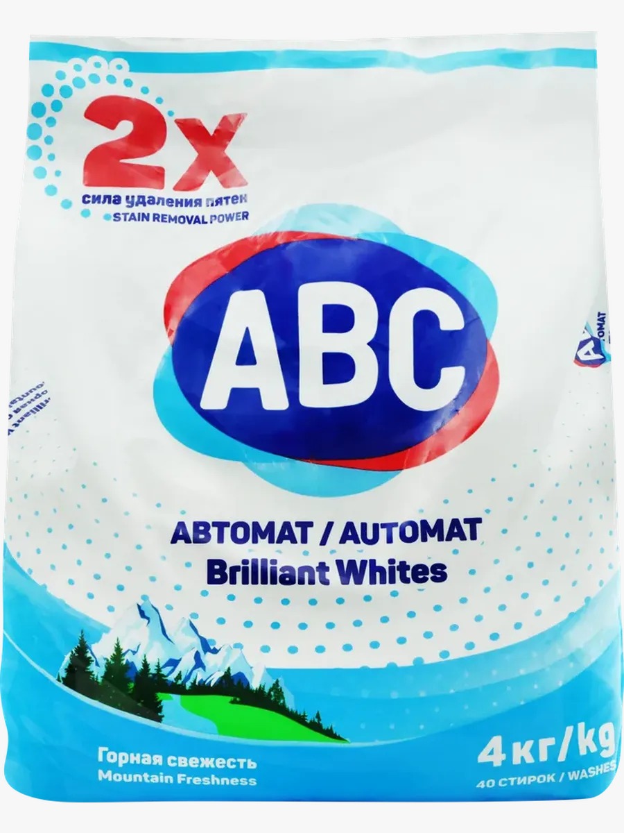 Порошок стиральный ABC Горная свежесть 4кг