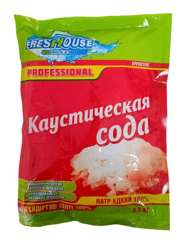 Сода каустическая FRESHOUSE, 500 гр