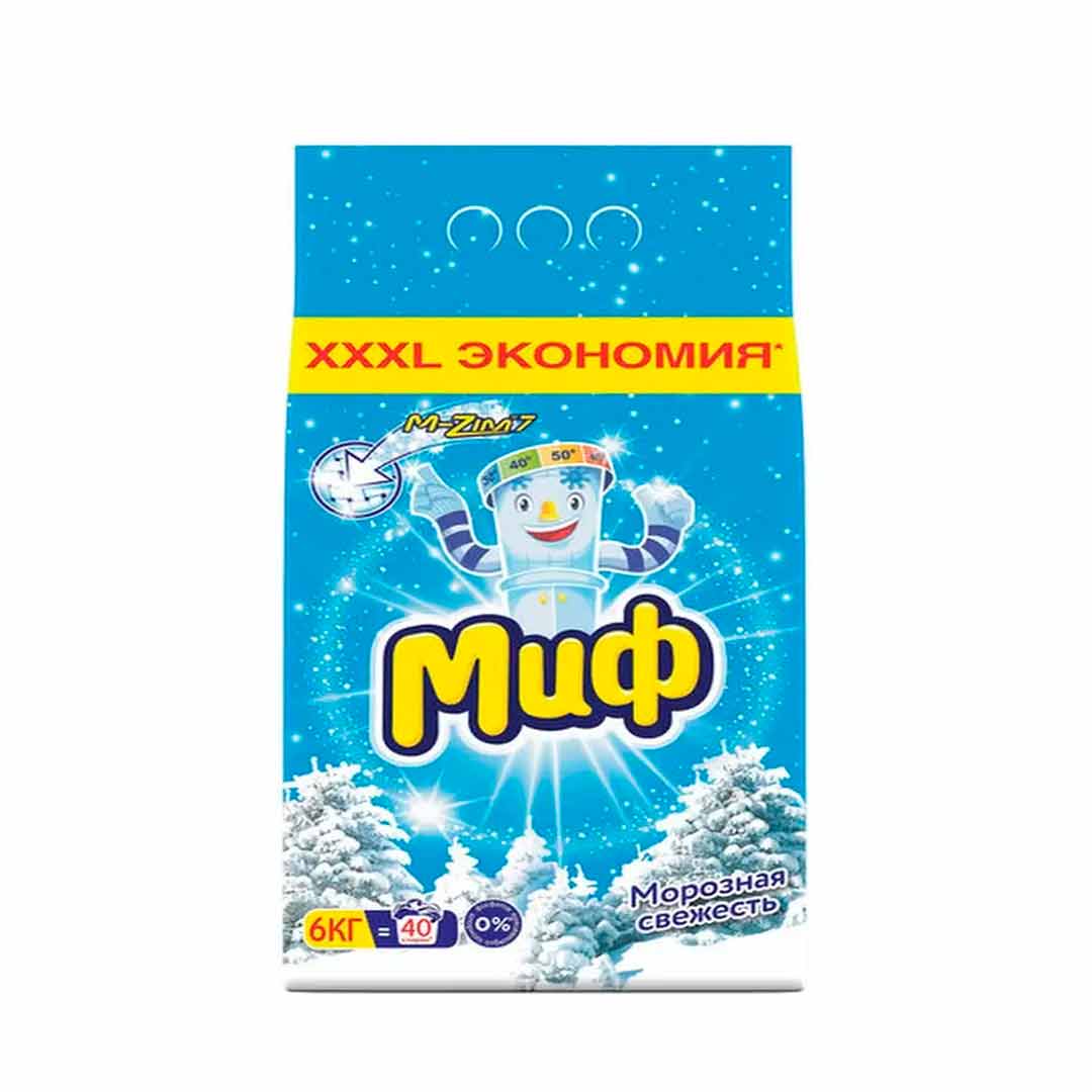 Порошок стиральный МИФ МОРОЗНАЯ СВЕЖЕСТЬ 6кг 