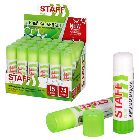 Клей-карандаш STAFF "Profit", 15 г, 228661