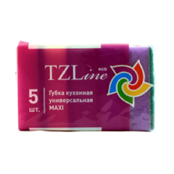*Губки для посуды TZLine универсальные MAXI 5 шт