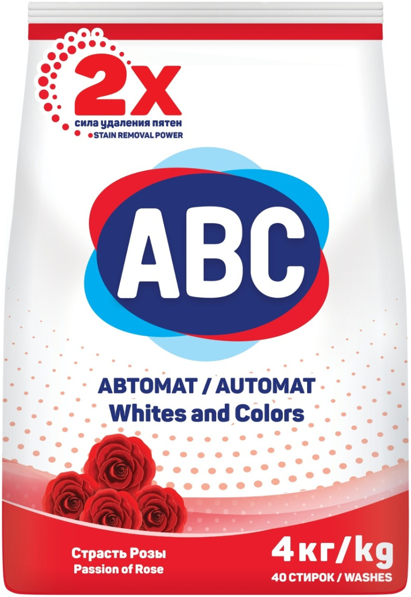 Порошок стиральный ABC Роза 4кг