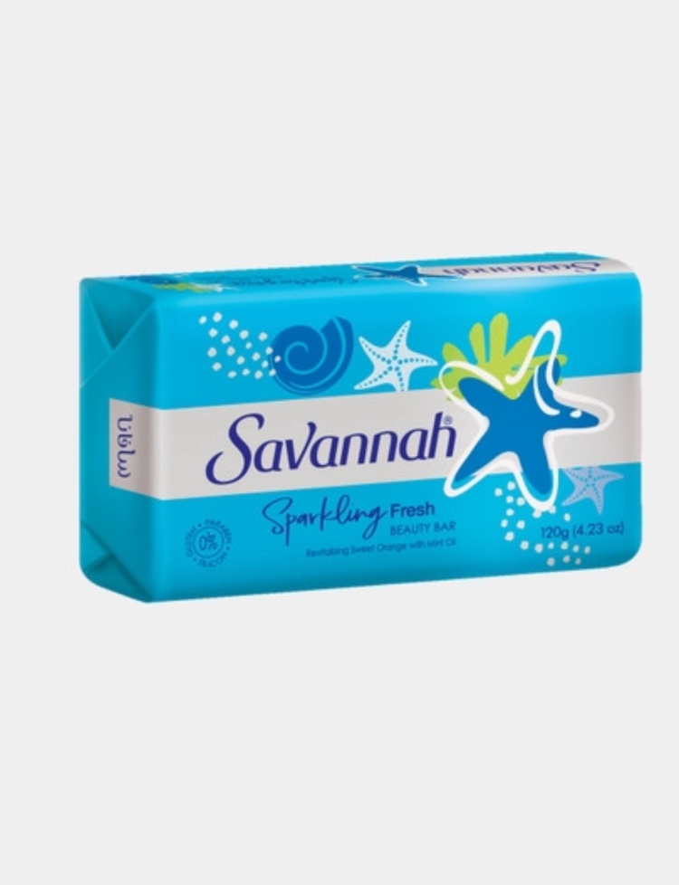 Мыло Savannah Sparkling fresh, голубое 100 гр